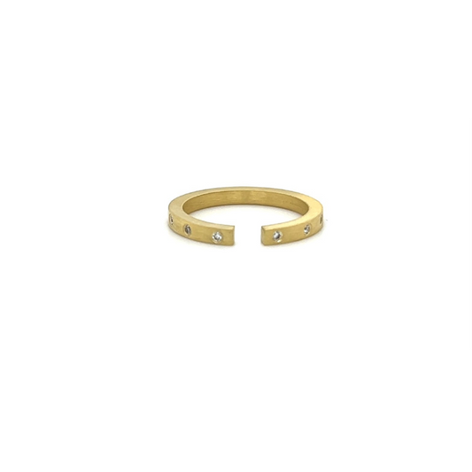 Beautiful gold and diamond stacking ring - Jewelheistla
