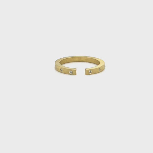 Beautiful gold and diamond stacking ring